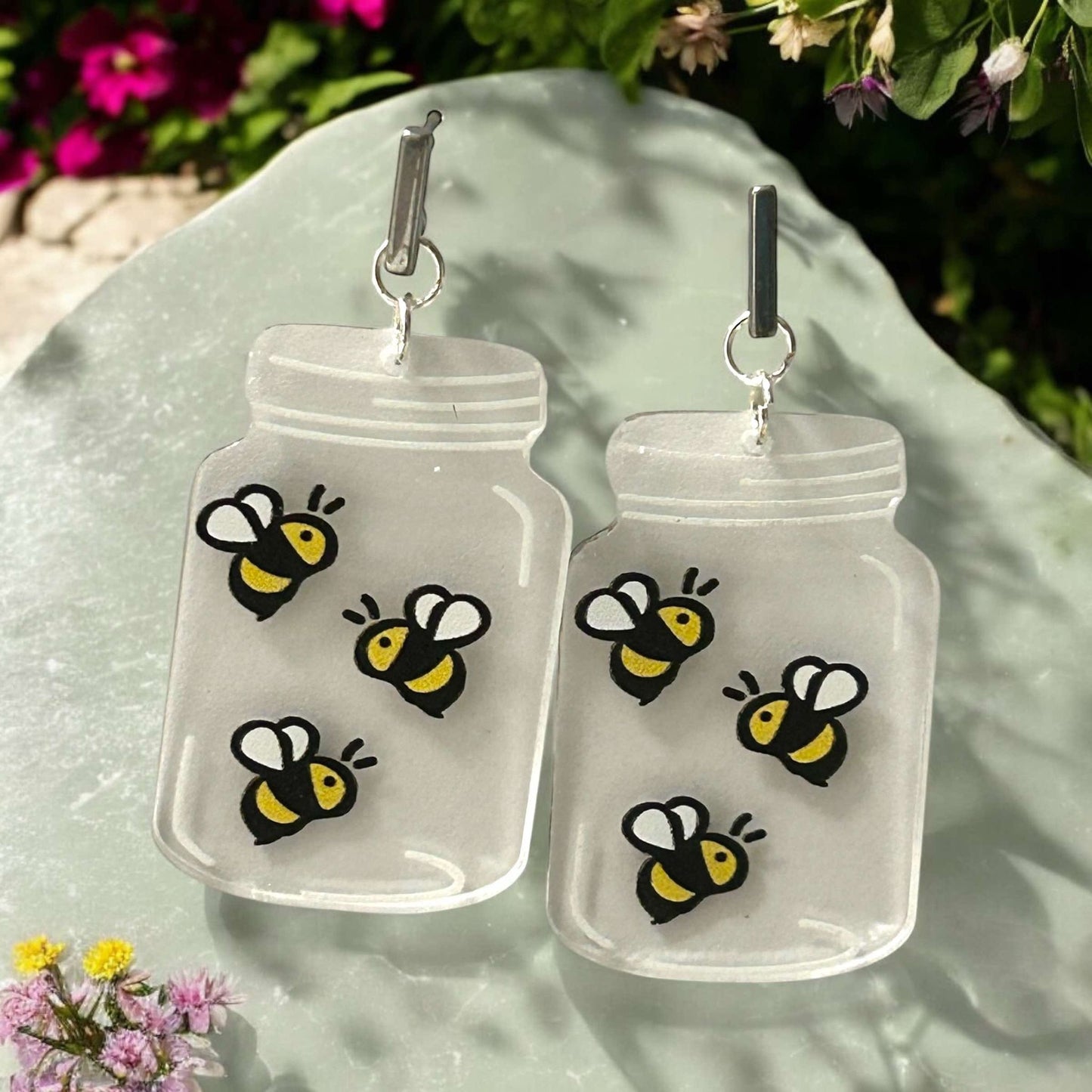 Bee Jar - Novelty Earring