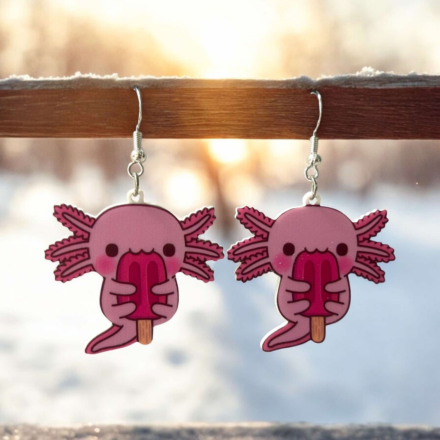 Popsicle Axolotl - Novelty Earring
