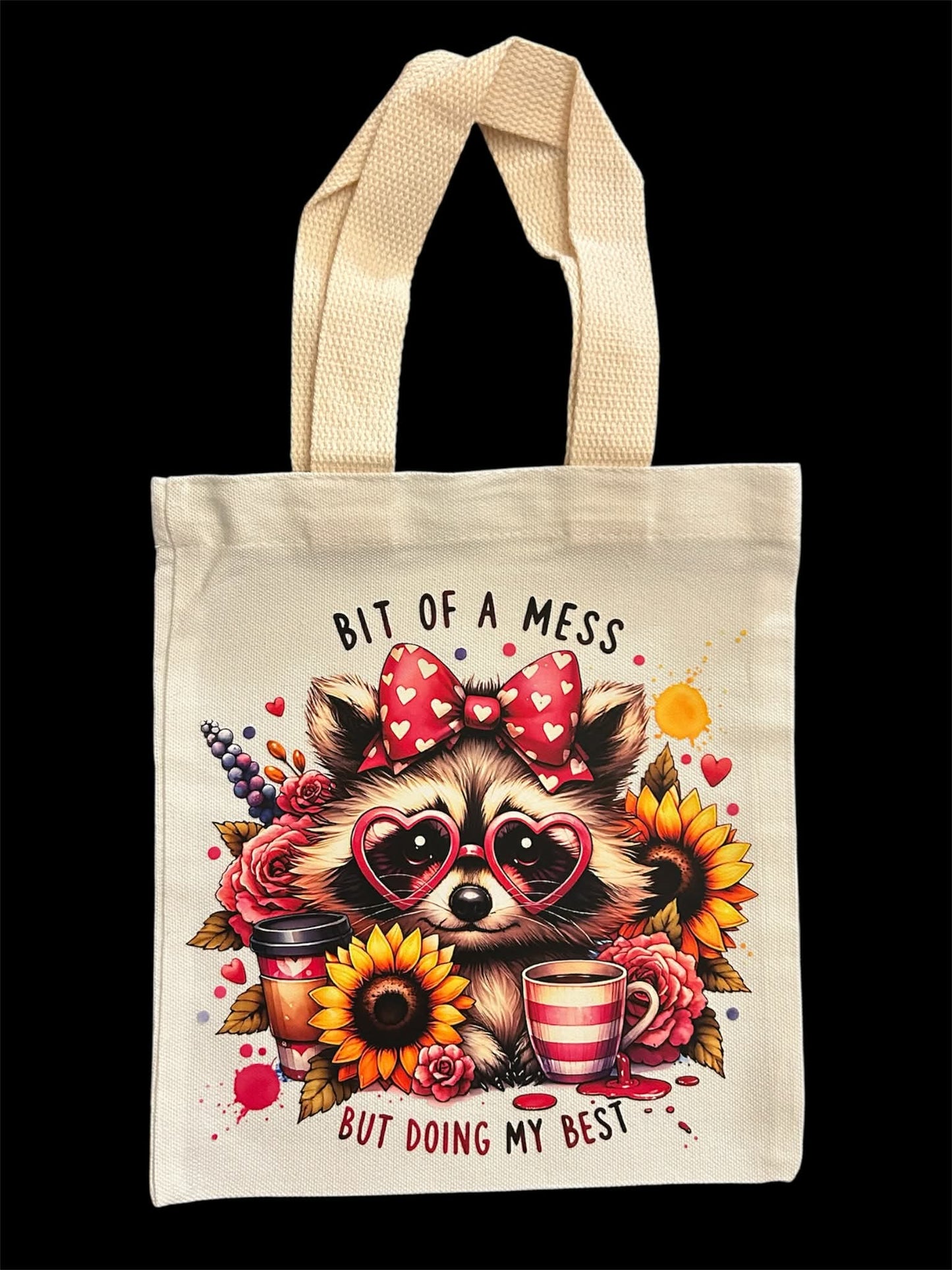 Tote Bag - Bit of a Mess Raccoon
