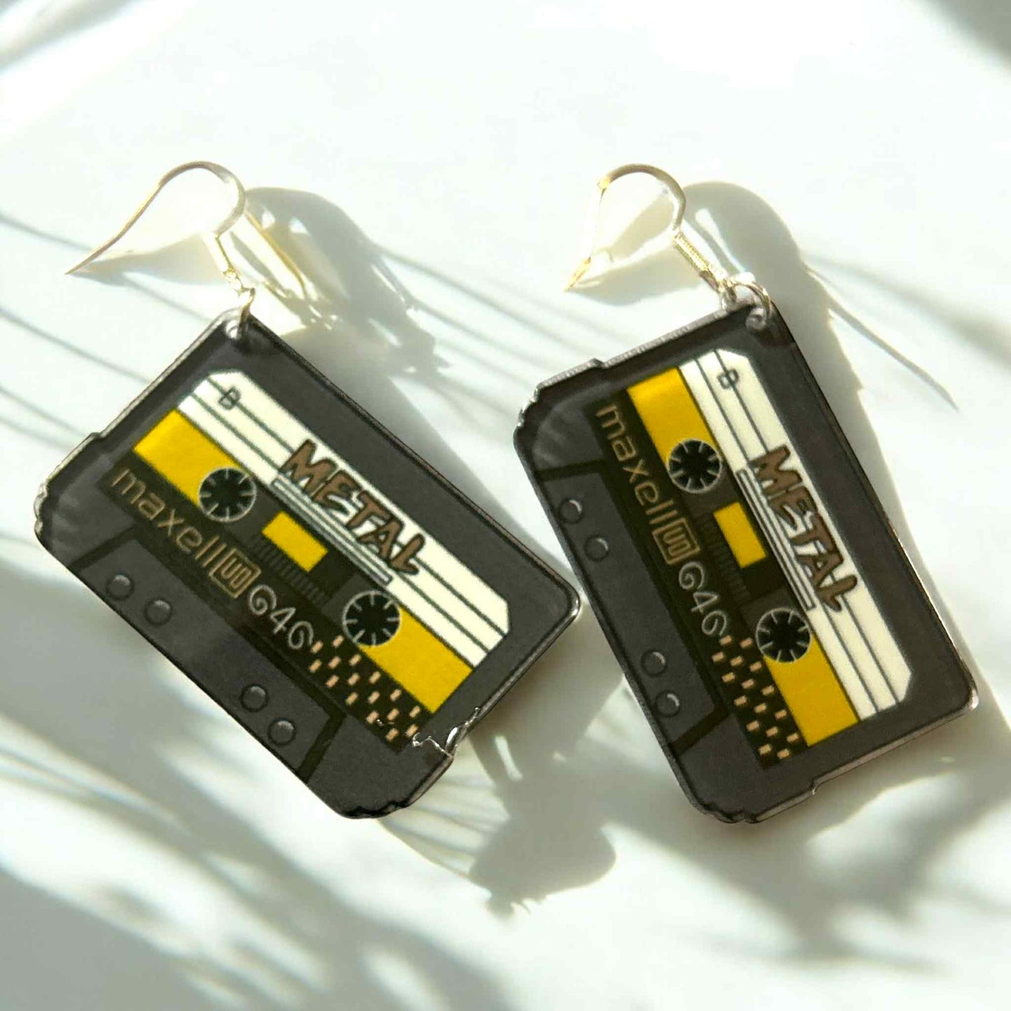 Cassette Tape - Metal - Novelty Earring
