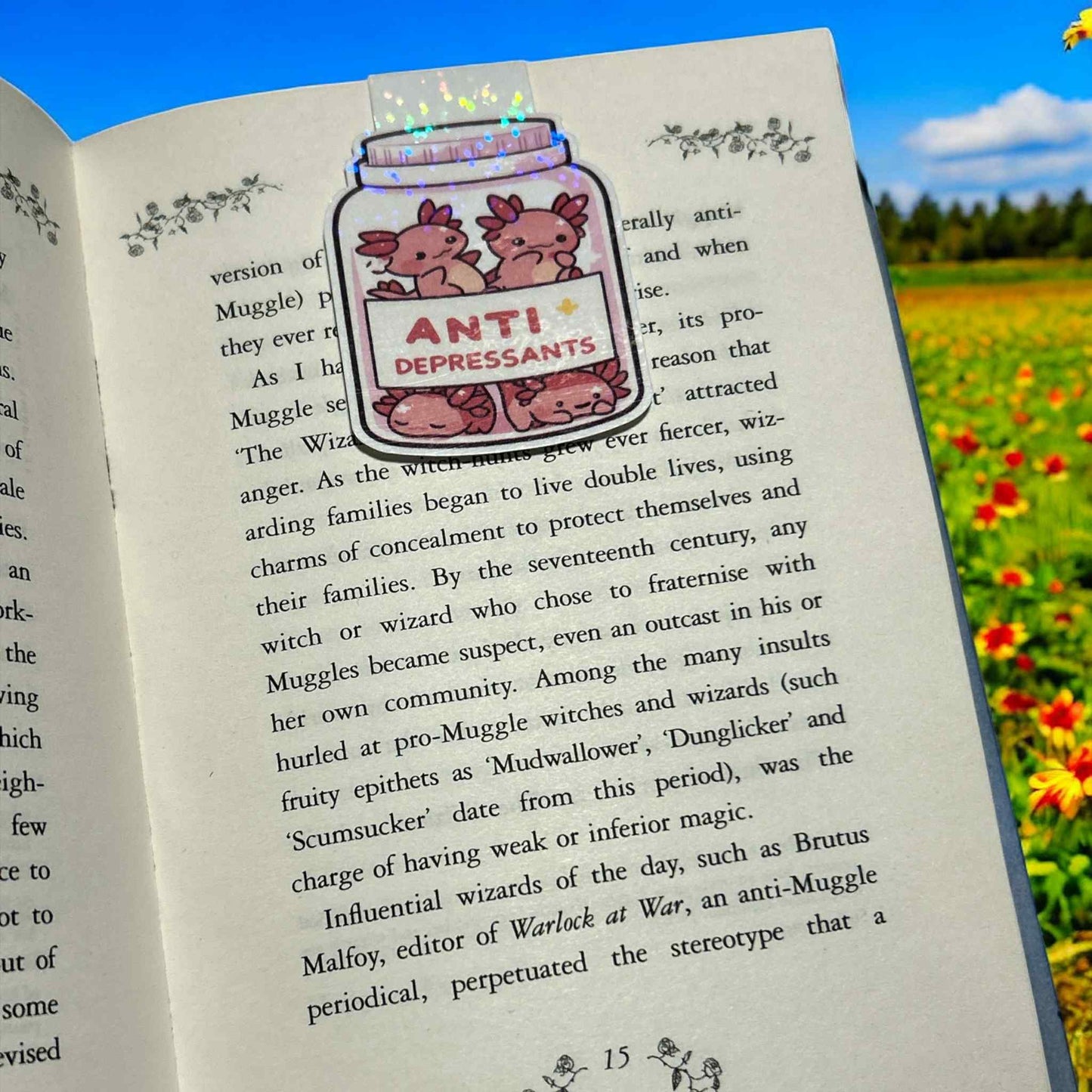 Magnetic Bookmark - Antidepressants Axolotl