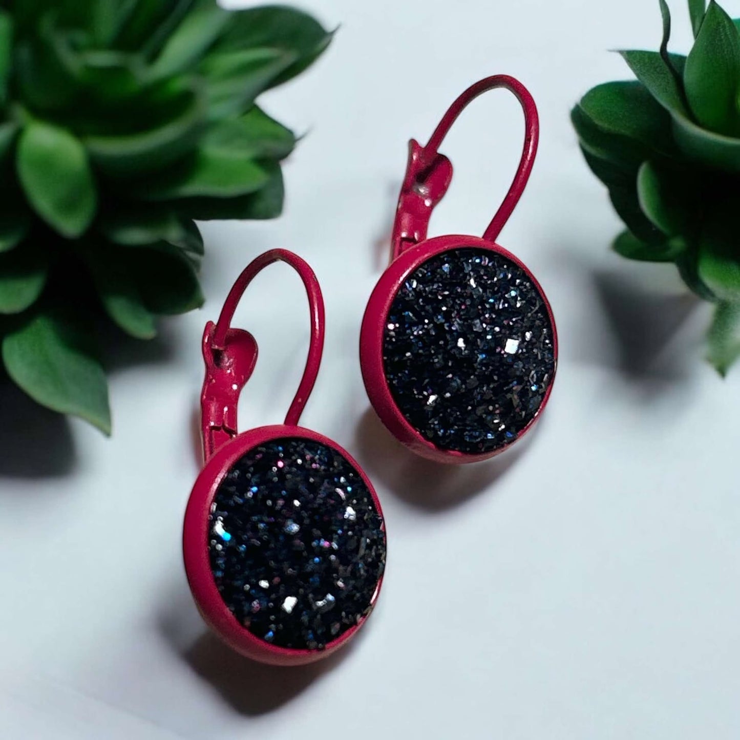 Black Druzy - Novelty Earring