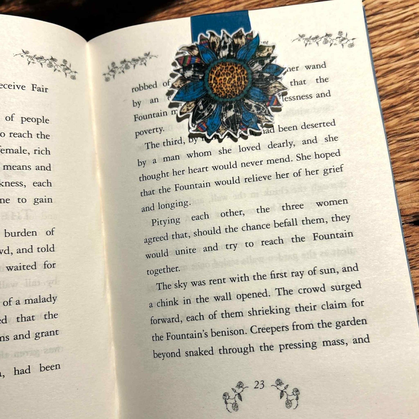 Magnetic Bookmark - Sunflower Blue