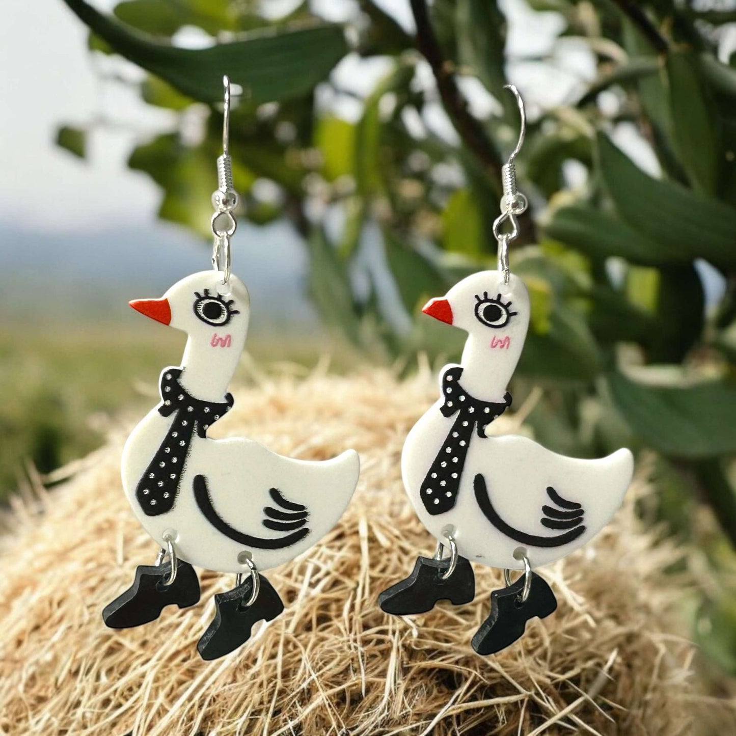 White Boot Goose - Novelty Earring
