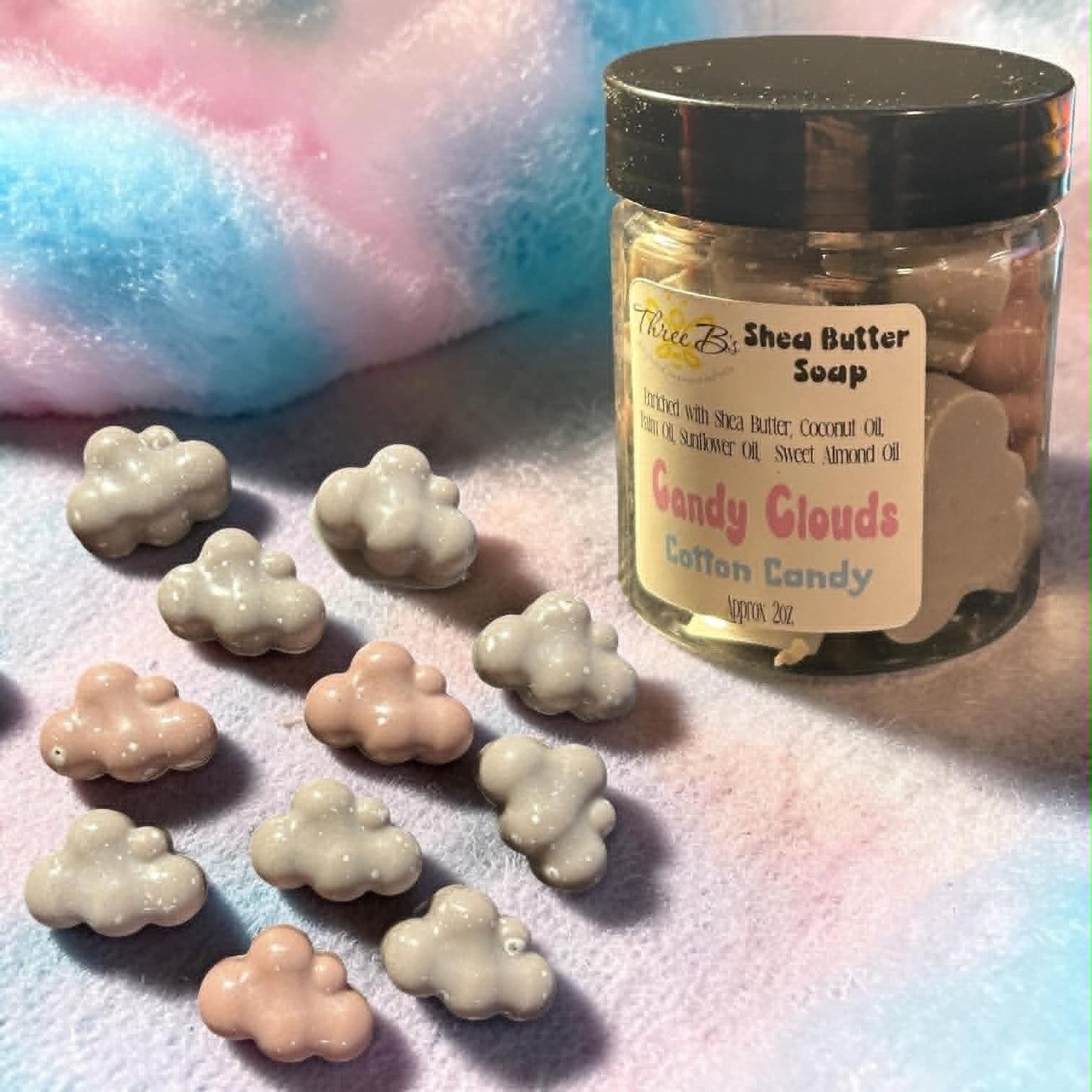 Shea Butter Soap Jar - Candy Clouds