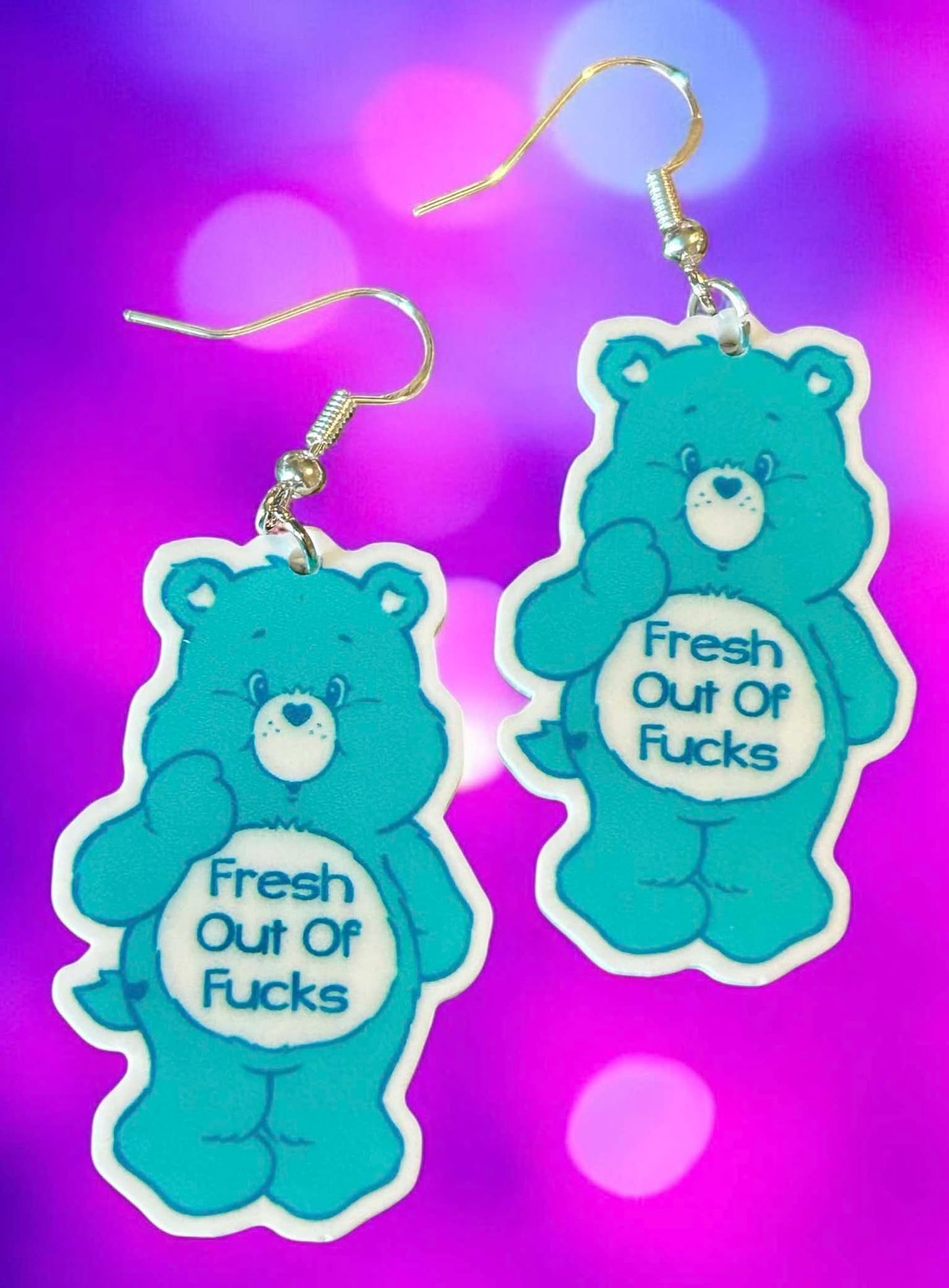 Fresh Out Bear Flatback - Novelty Earring