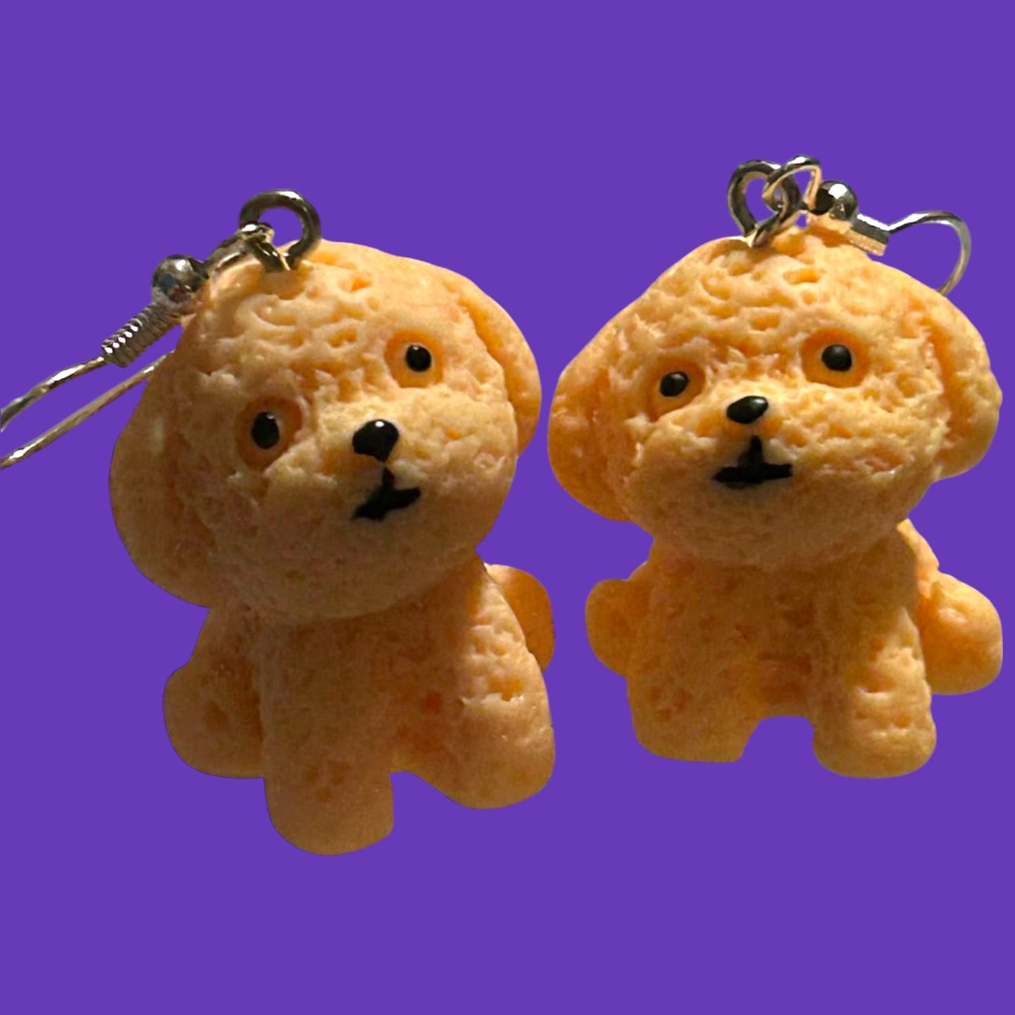 Furry Brown Dog - Novelty Earring