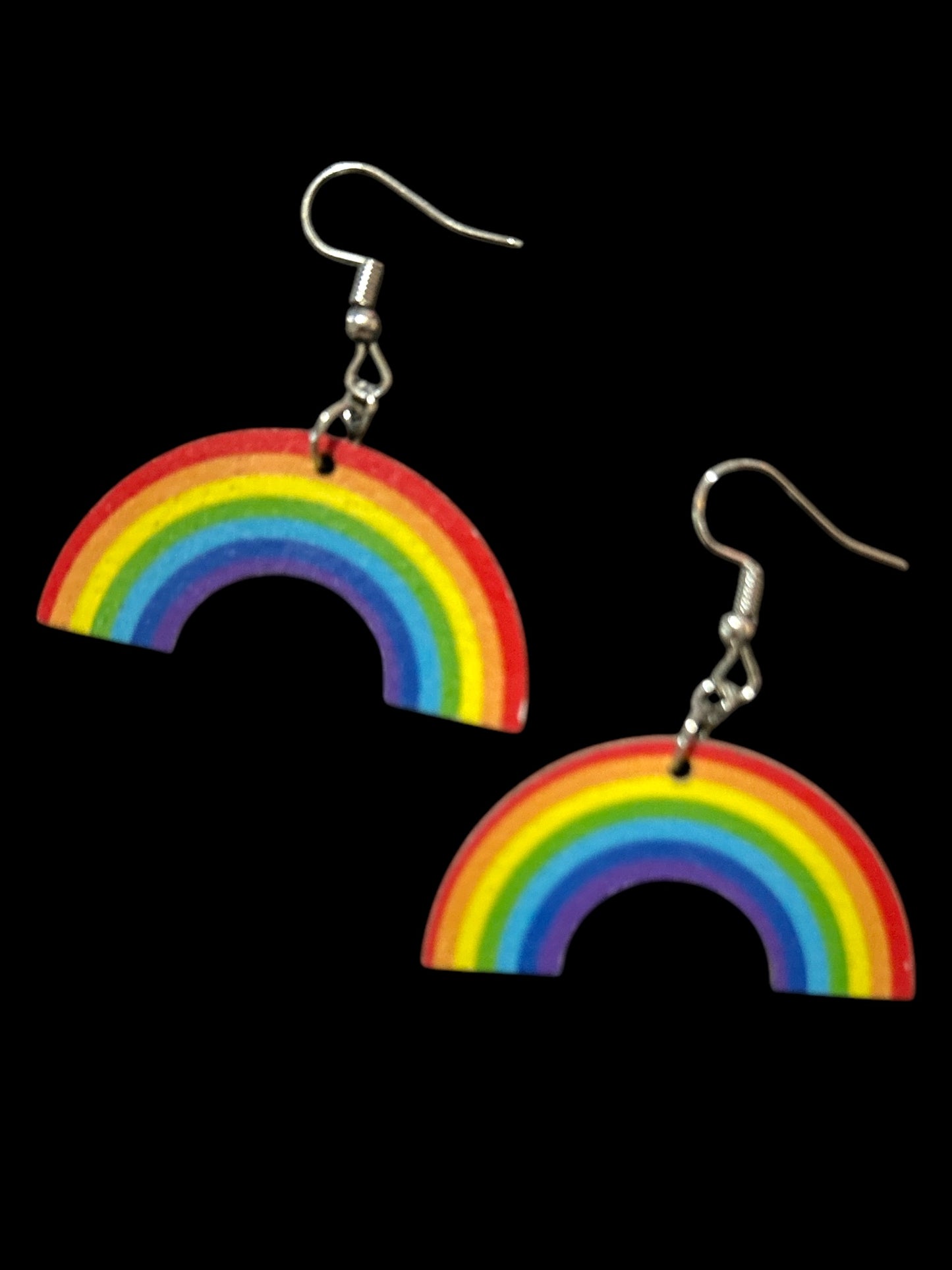 Wood Rainbow - Novelty Earring