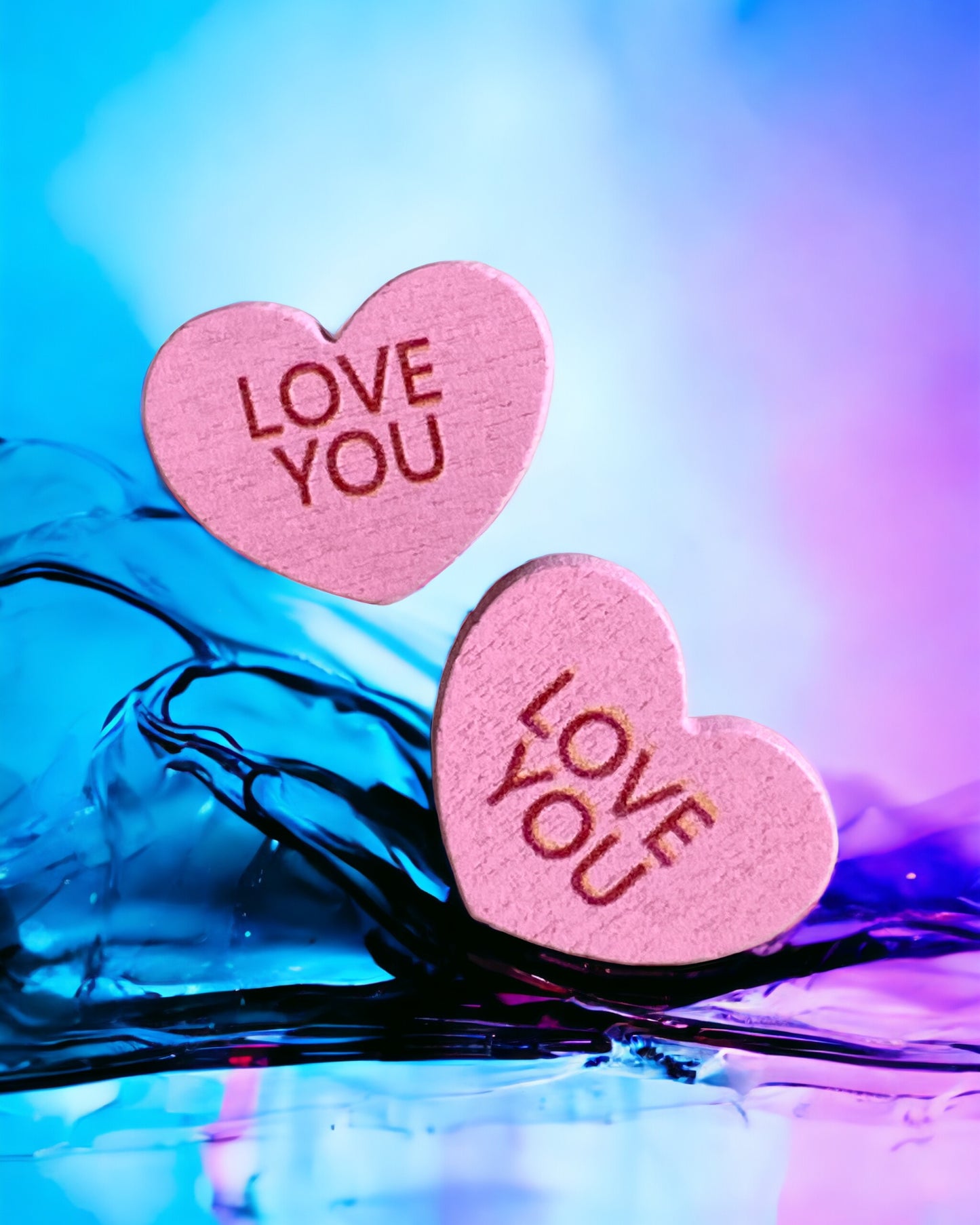 Love You Heart - Novelty Earrings
