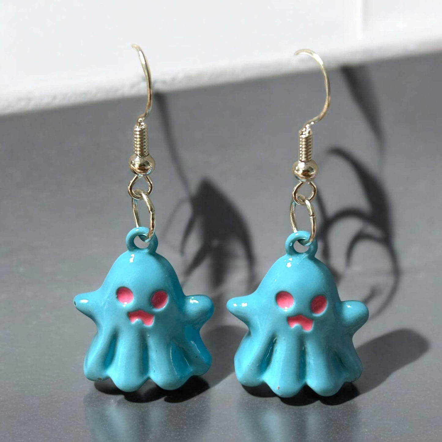 Blue Metal Ghost - Novelty Earring