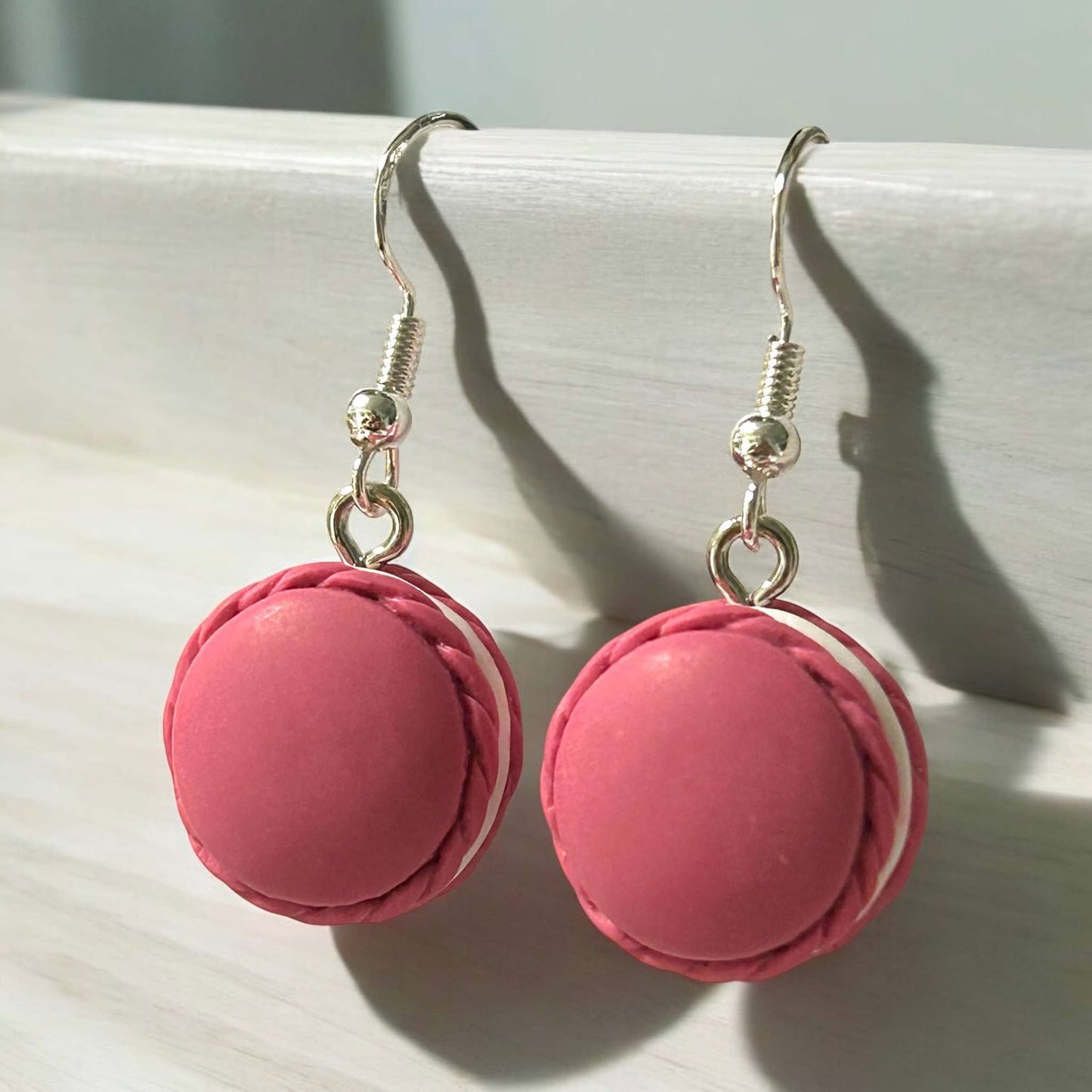Dark Pink Mini Macaroon - Novelty Earring
