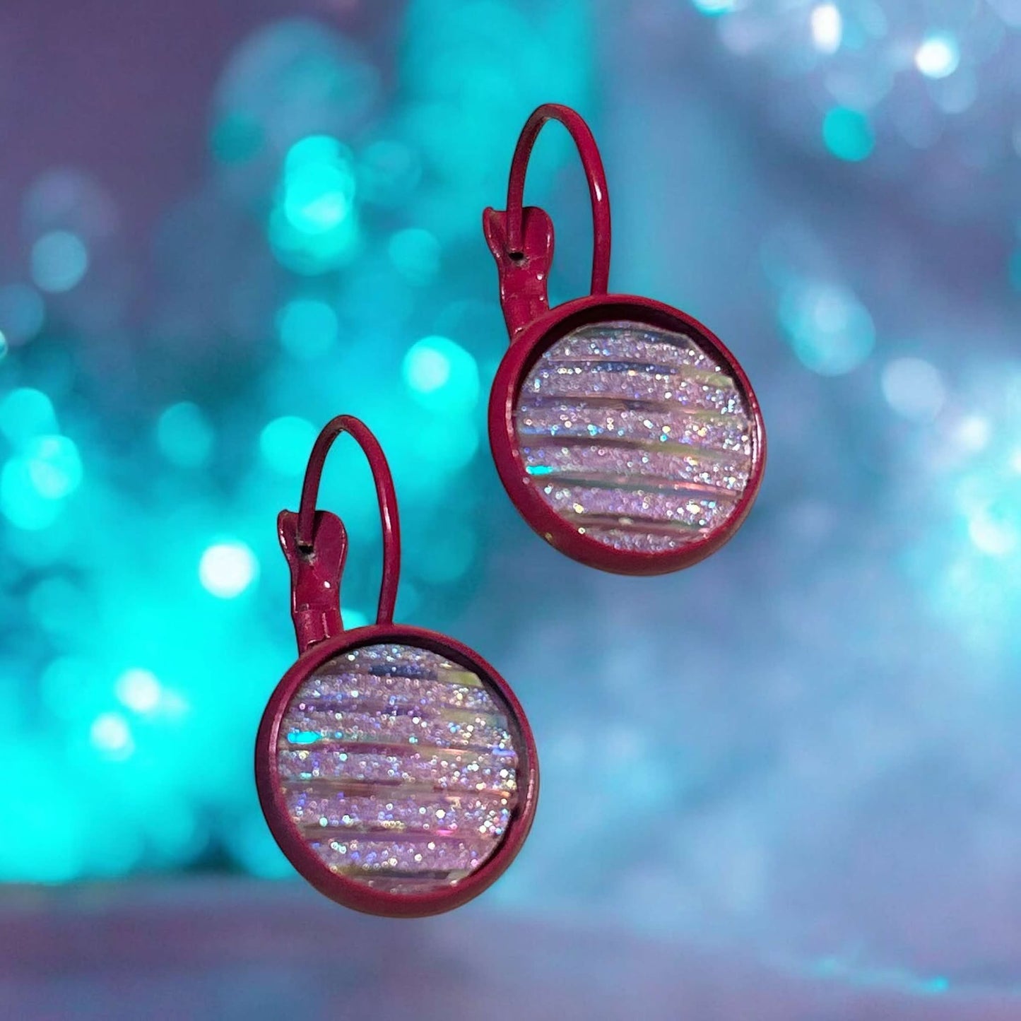 Pink Glitter - Novelty Earring