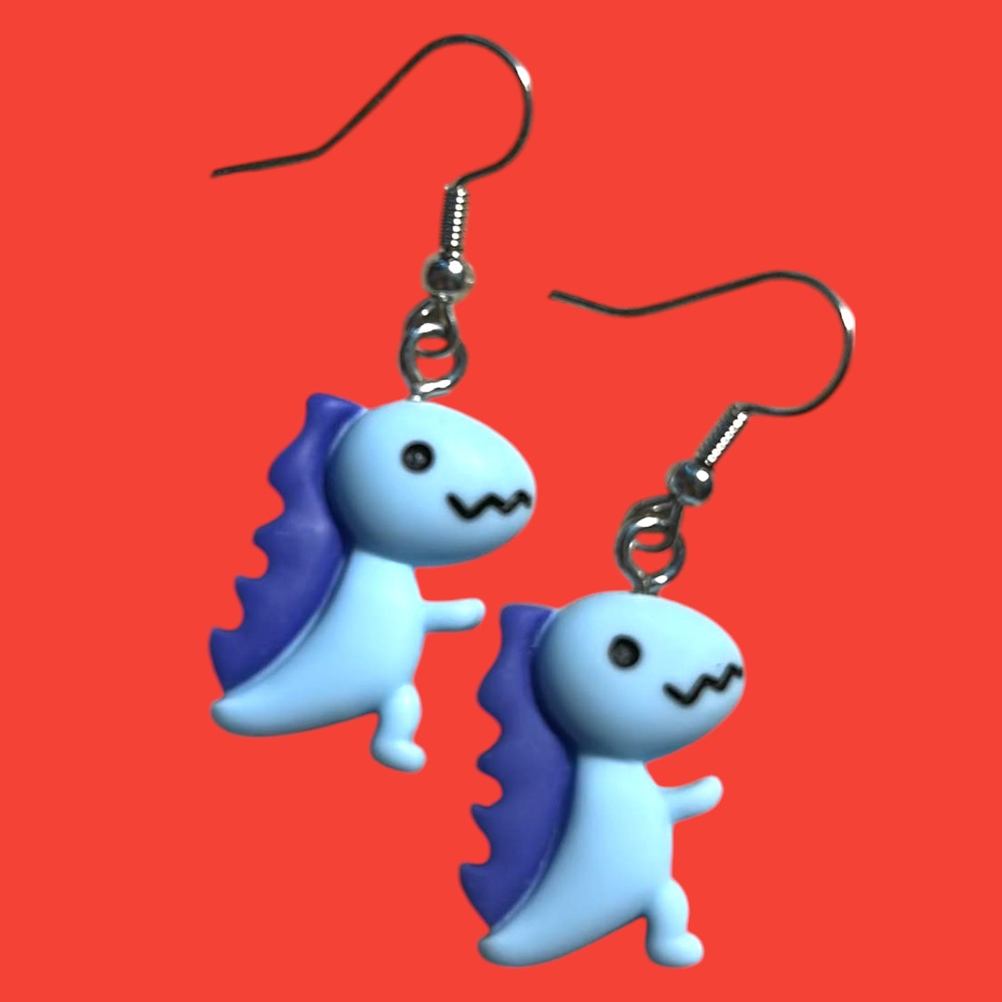 T-Rex - Blue - Novelty Earring