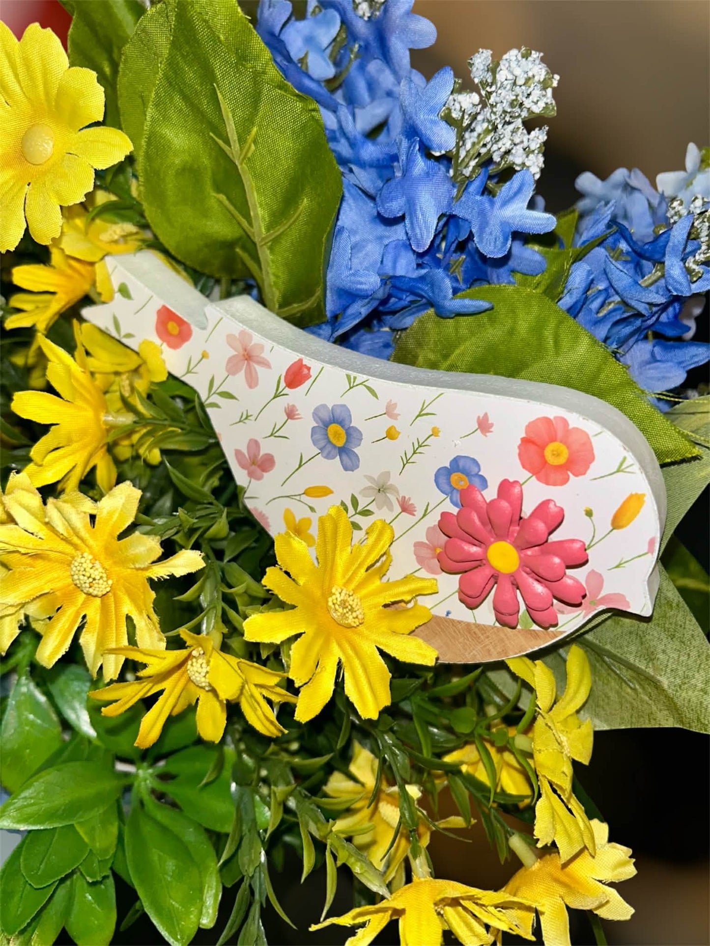 Vintage Blue Floral Vase