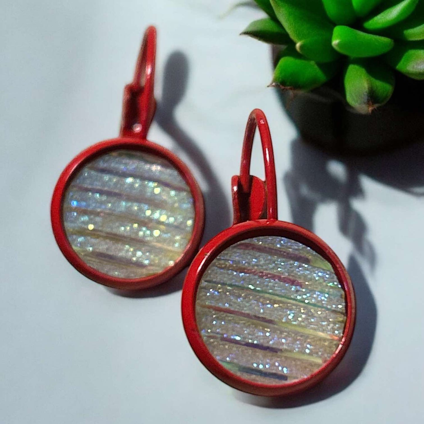 White Glitter - Novelty Earring