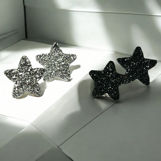 Glitter Star Post Set - Novelty Earring