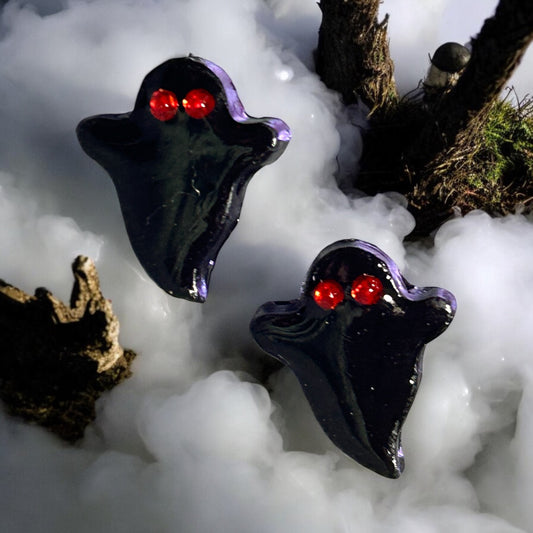 Black Ghost Stud - Clay Earring