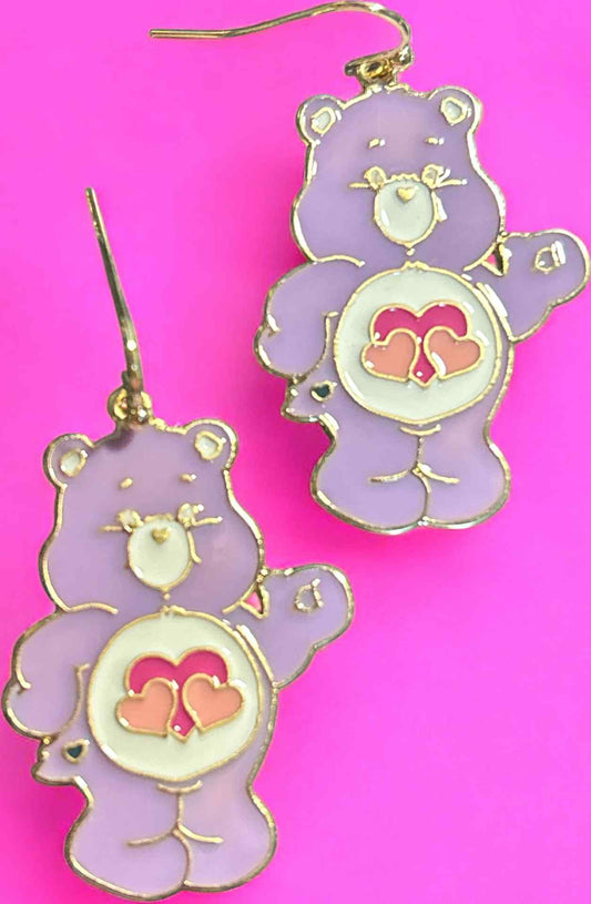 Purple Bear - Novelty Earring