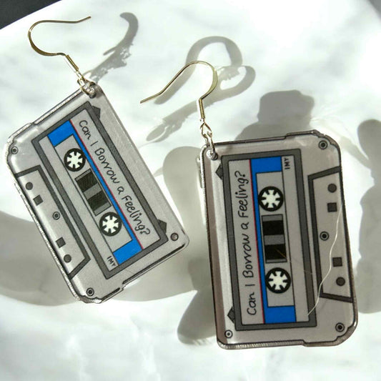 Cassette Tape = Feeling - Novelty Earring