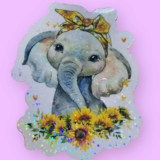 Sticker - Sunflower Elephant