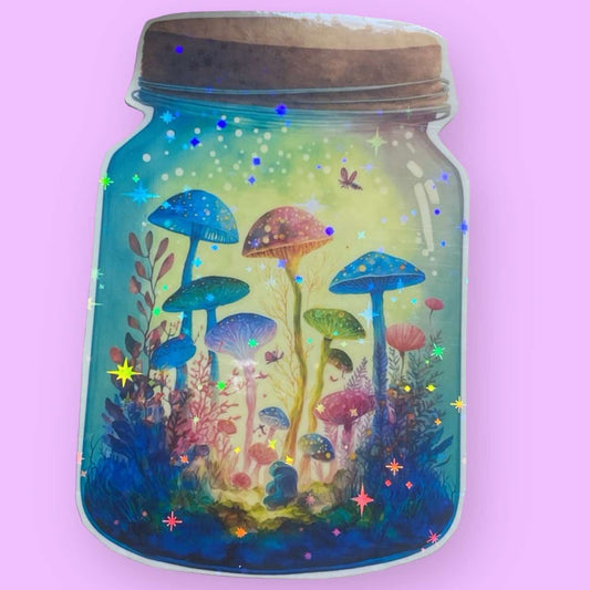 Sticker - Mushroom Jar