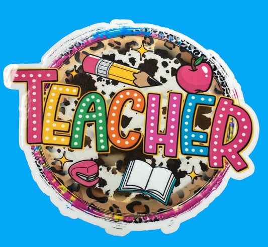 Sticker - Teacher Leopard