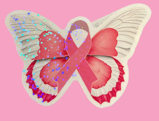 Sticker - Breast Cancer Butterfly