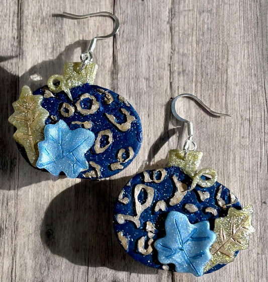 Blue Pumpkin - Clay Earring