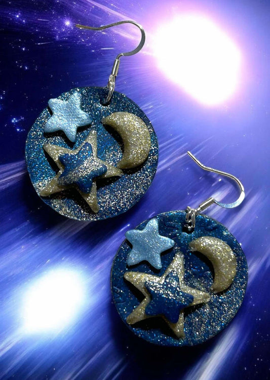 Clay Earring - Star Circle