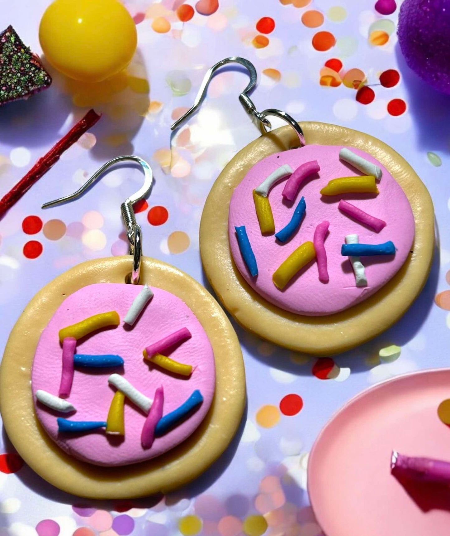 Clay Earring - Sugar Cookie