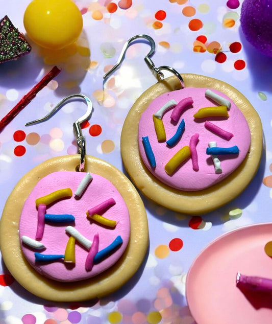 Clay Earring - Sugar Cookie