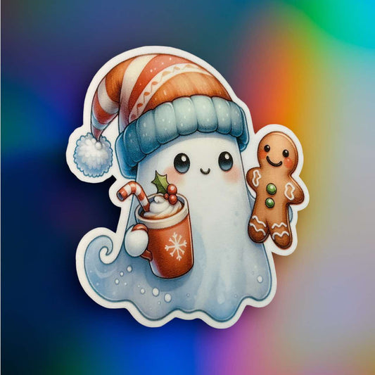 Sticker - Christmas Coffee Ghost