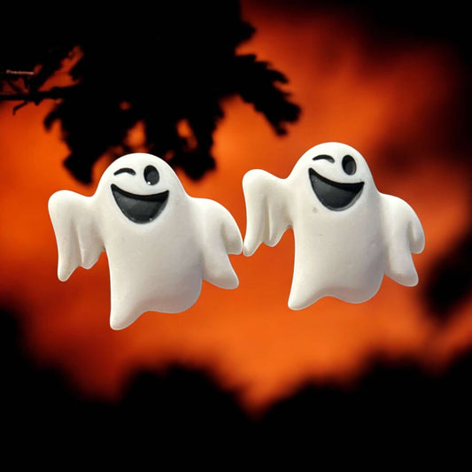 White Ghost Stud - Novelty Earring