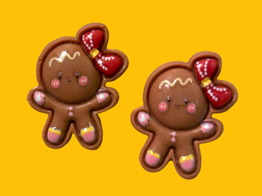 Gingerbread Stud - Novelty Earrings