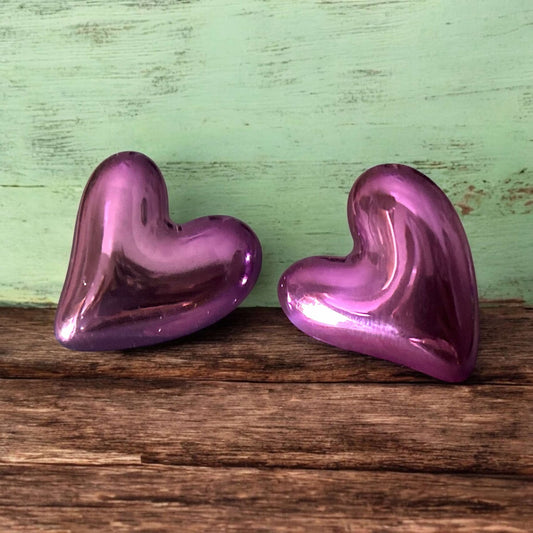 Purple Heart Mylar Balloon - Novelty Earring