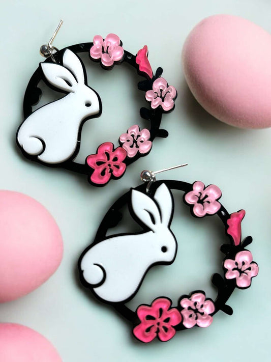 Bunny Circle - Novelty Earring