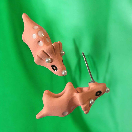Pink Dino = Ear Biter - Novelty Earring