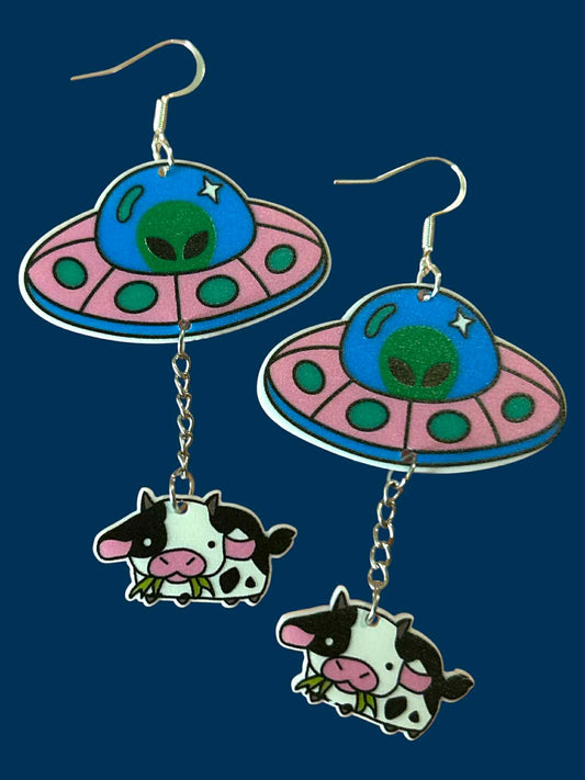 UFO Cow - Novelty Earring