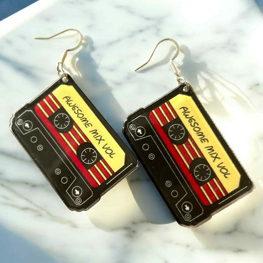 Cassette Tape = Mix Vol - Novelty Earring
