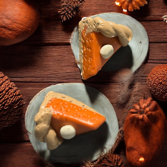 Pumpkin Pie Slice - Clay Earring