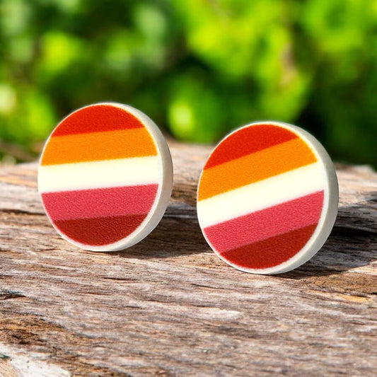 Lesbian Flag Post - Novelty Earring