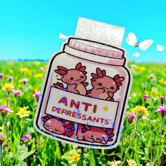 Magnetic Bookmark - Antidepressants Axolotl