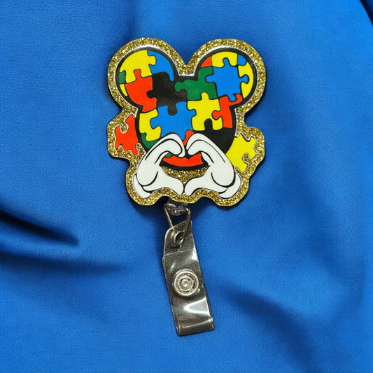 Autism Awareness Mouse - Badge Reel