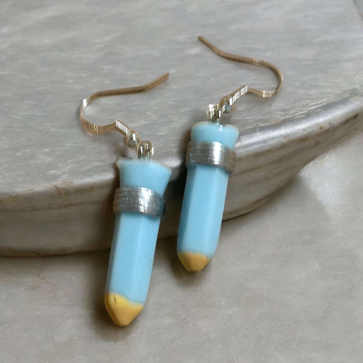 Pencil Blue - Novelty Earring