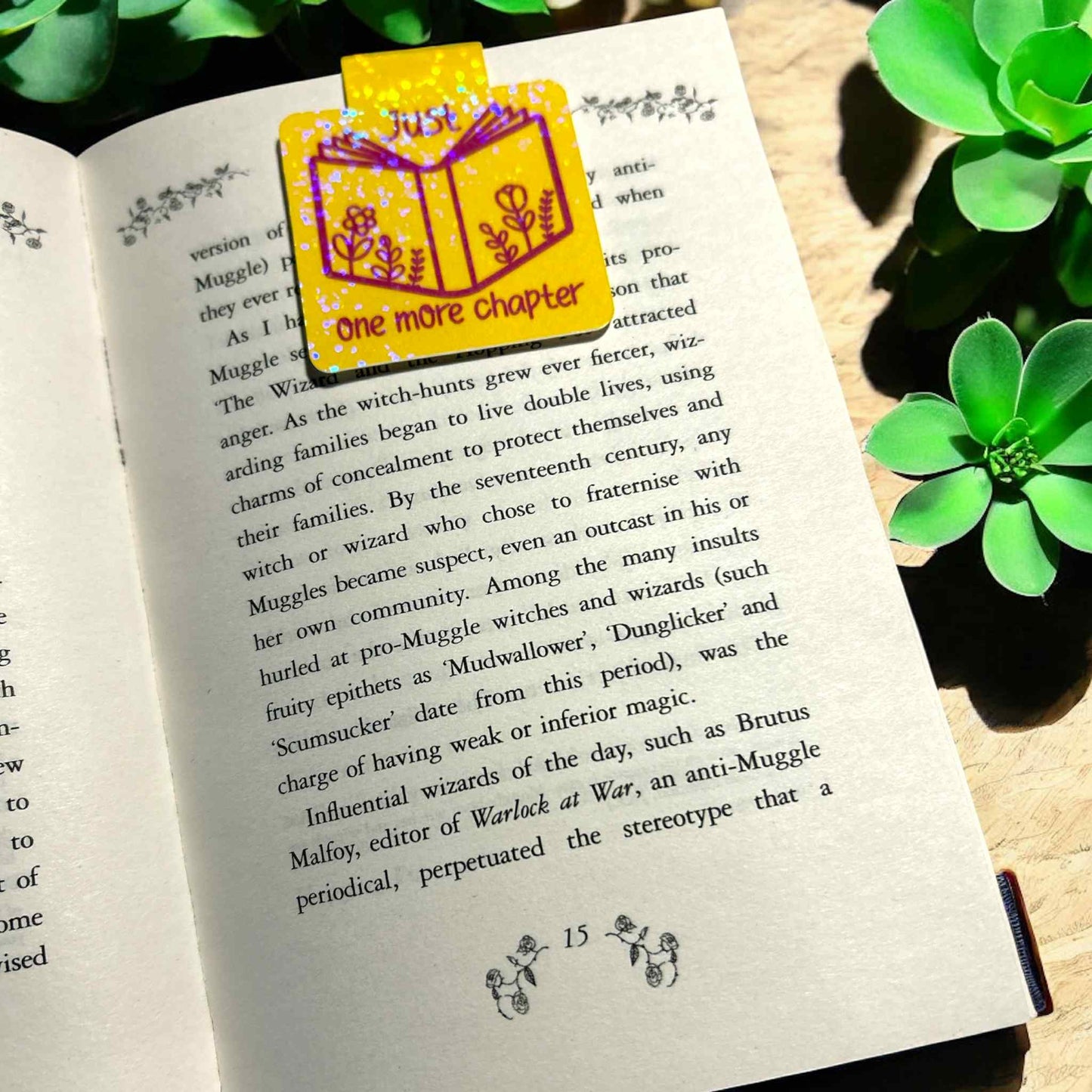 Magnetic Bookmark - One More Chapter Book