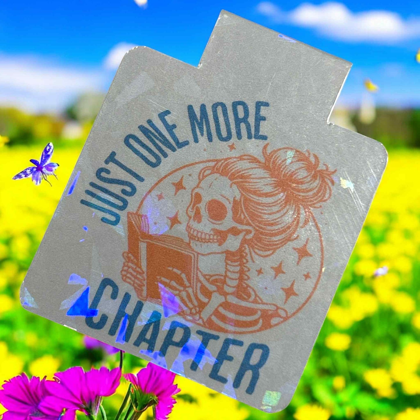 Magnetic Bookmark - One More Chapter Skull