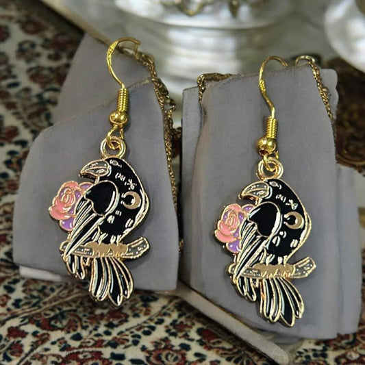 Crow Flower - Novelty Earring
