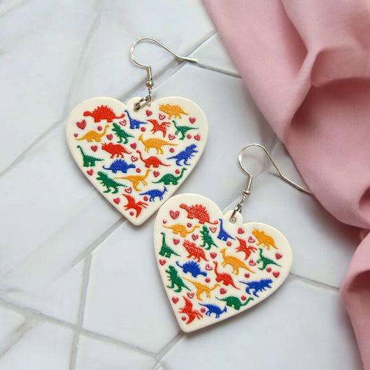 Dino Heart - Novelty Earring