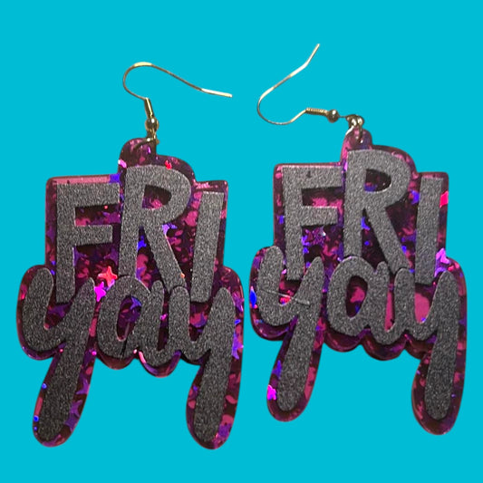 Friyay Pink - Novelty Earring