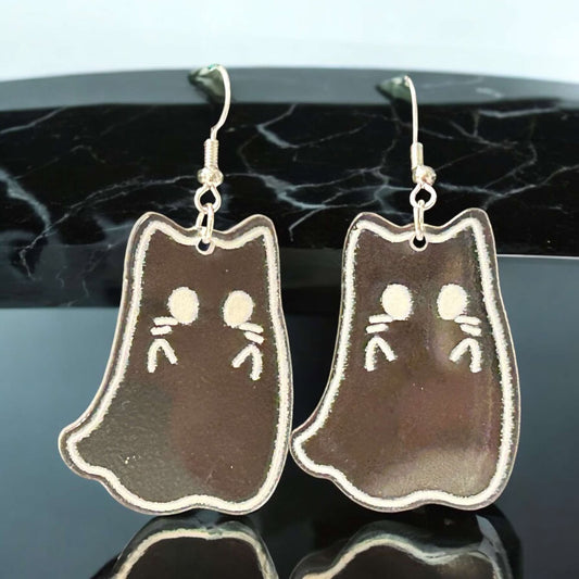 Straight Ghost Cat - Novelty Earring